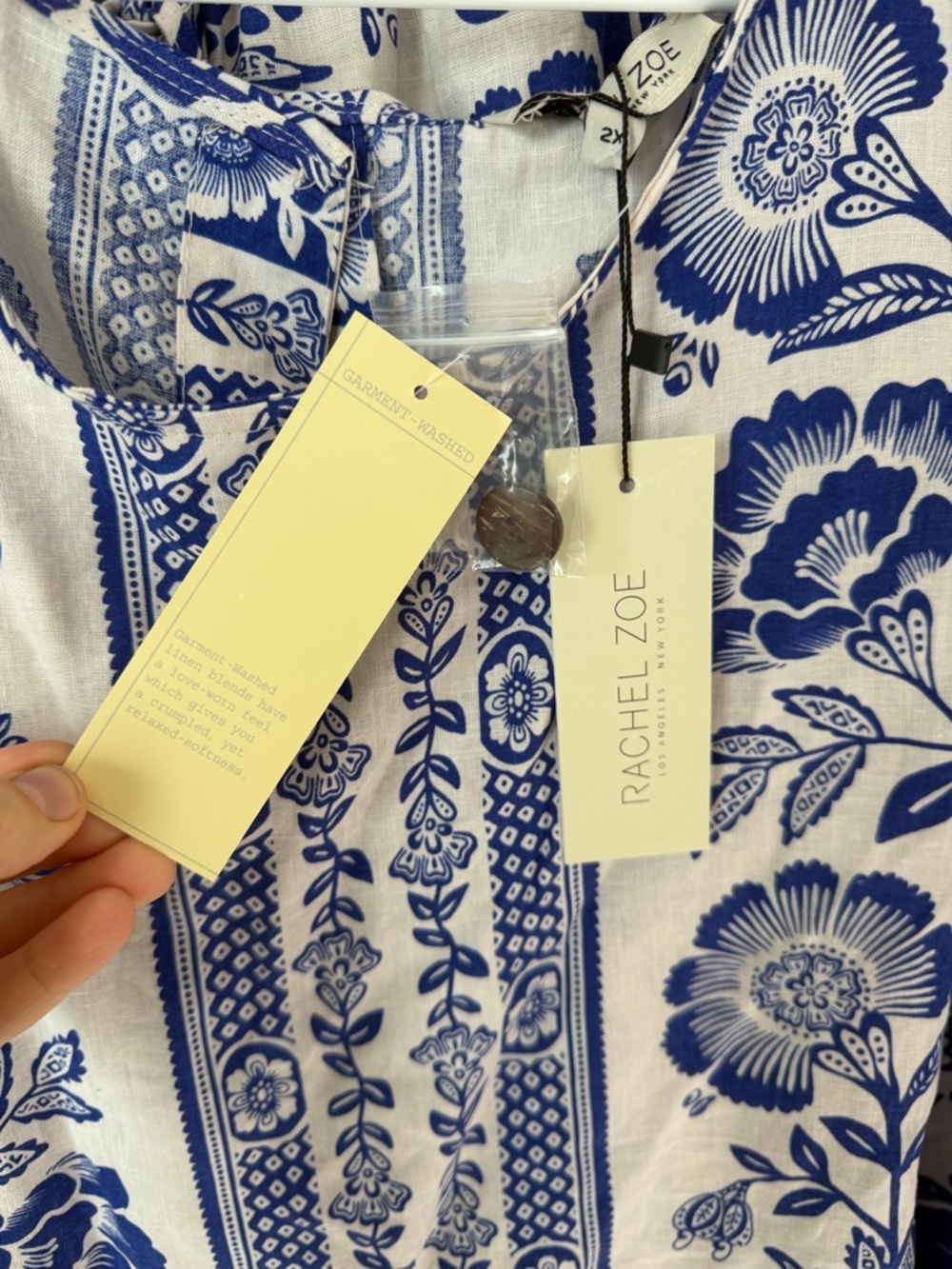 RACHEL ZOE 2 Piece Blue Floral  Pants and Tank Top Set Size 2X - Picture 5 of 12